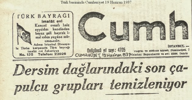 19-Haziran-1937-Dersim-Cumhuriyet-Gazetesi
